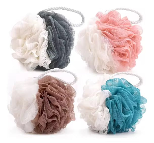 Shower Sponge (Loofah) Body Exfoliating Scrubbing Ball (4 Pack)