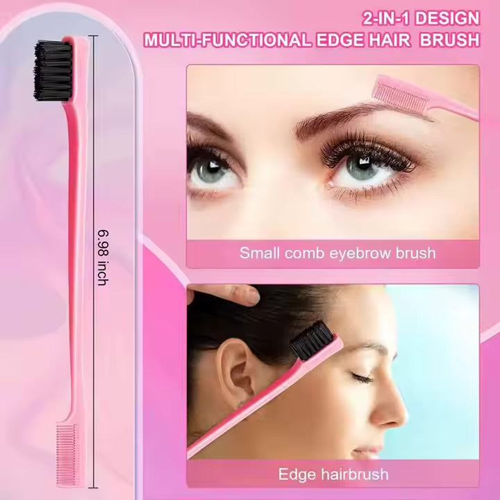 4Pcs Hair Brush and Comb Set Plastic