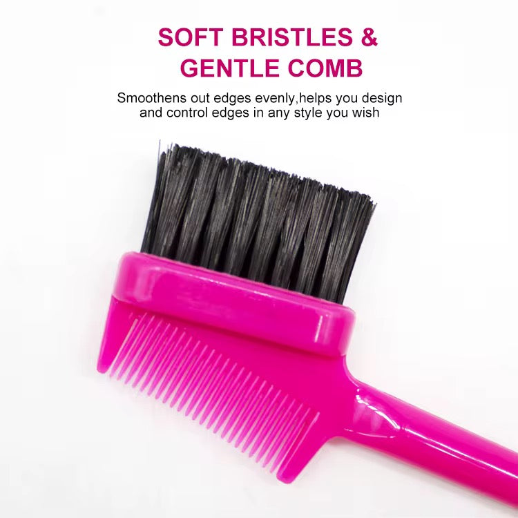 Double Head Boar Bristle Edge Brush (6 Pack)